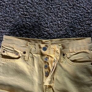 Yellow Button-Fly Levi’s Jeans